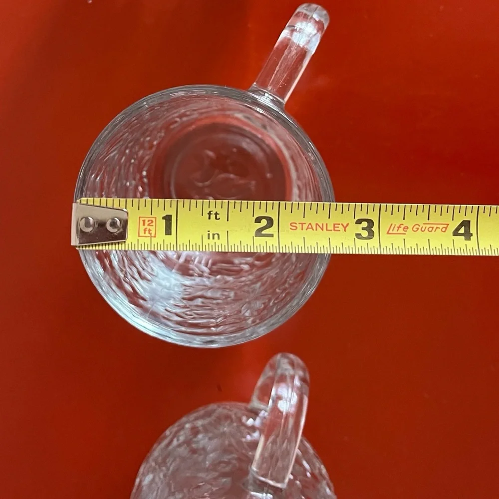 Vintage Princess House Fantasia 4Coffee/Tea Mugs Heavy Embossed Flowers  perfect - Picture 6 of 10